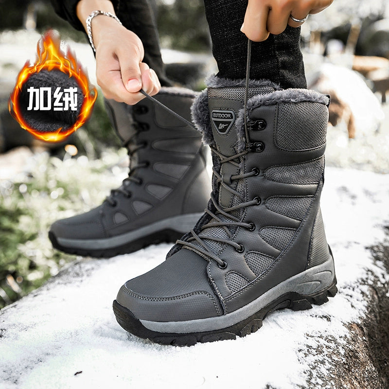 Botas de inverno com acolchoamento de algodão alto Botas masculinas das forças especiais do deserto.