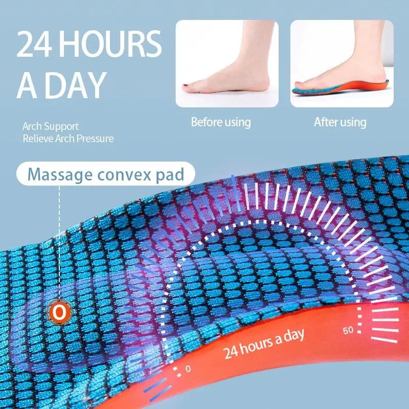 Sport Insoles for Shoes Sole Shock Absorption Deodorant Breathable Cushion Running Insoles for Feet Man Women Orthopedic Insoles