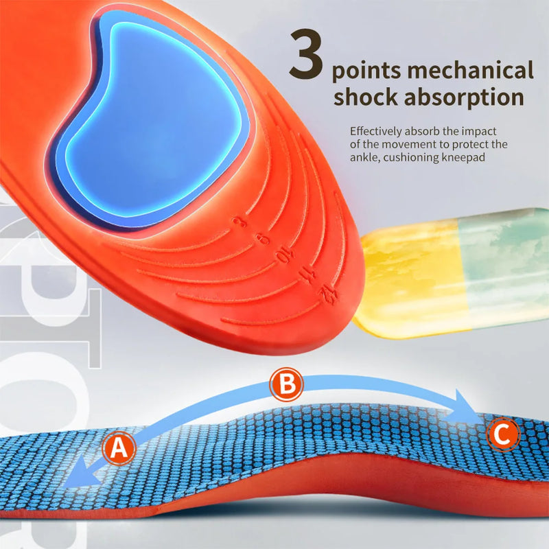 Palmilhas de elasticidade esportiva masculina para sapatos sola tecnologia absorção de choque respirável palmilhas de corrida para pés palmilhas ortopédicas