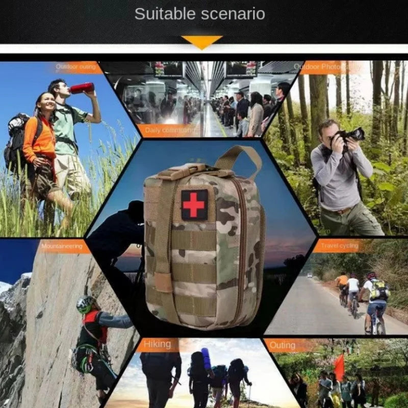 Kit de primeiros socorros tático portátil, bolsa médica para caminhadas, viagem, casa, tratamento de emergência, ferramentas de sobrevivência, bolsa militar